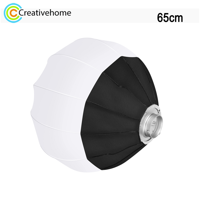 Photography Lighting Diffuser - Puluz-折りたたみ式球形フラッシュライト,ソフトボックス,ソフトボックス,Bowensマウント付きディフューザーカバー,65cm