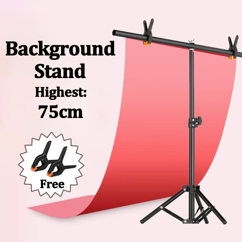 Photography Lighting Setup - T 字型写真撮影の背景スタンドフォトスタジオ T 字型サポートライトスタンドミニホルダー三脚 PVC 背景布紙