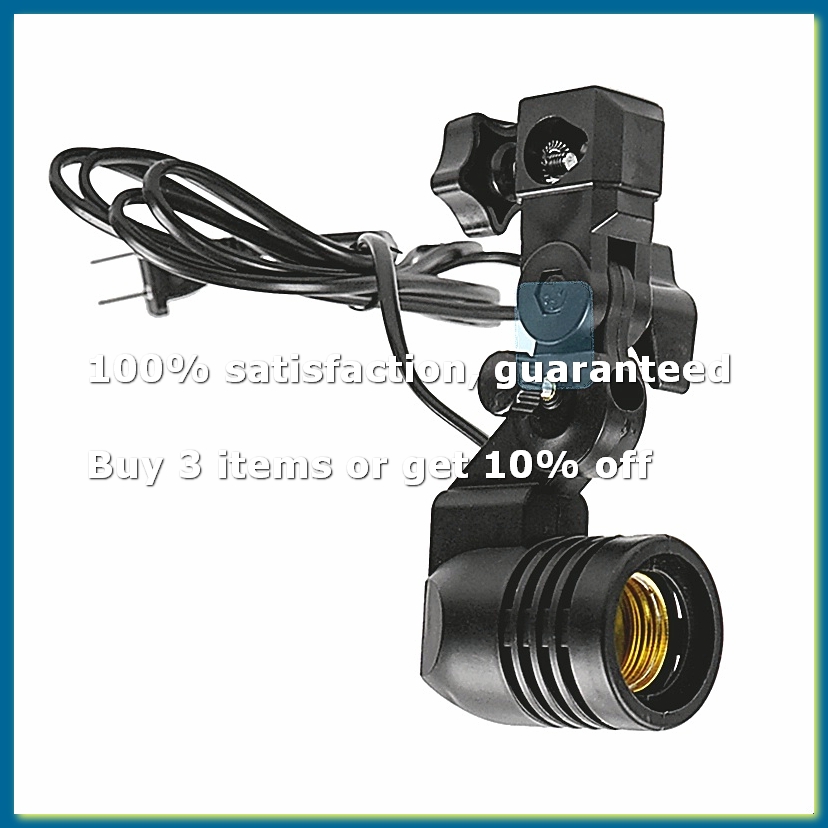 Photography Lighting For Studio - ライトランプフォトスタジオ E27 AC ソケット写真撮影 1.8 メートルケーブルコード電球スタンド傘ホルダー付き電球マウント