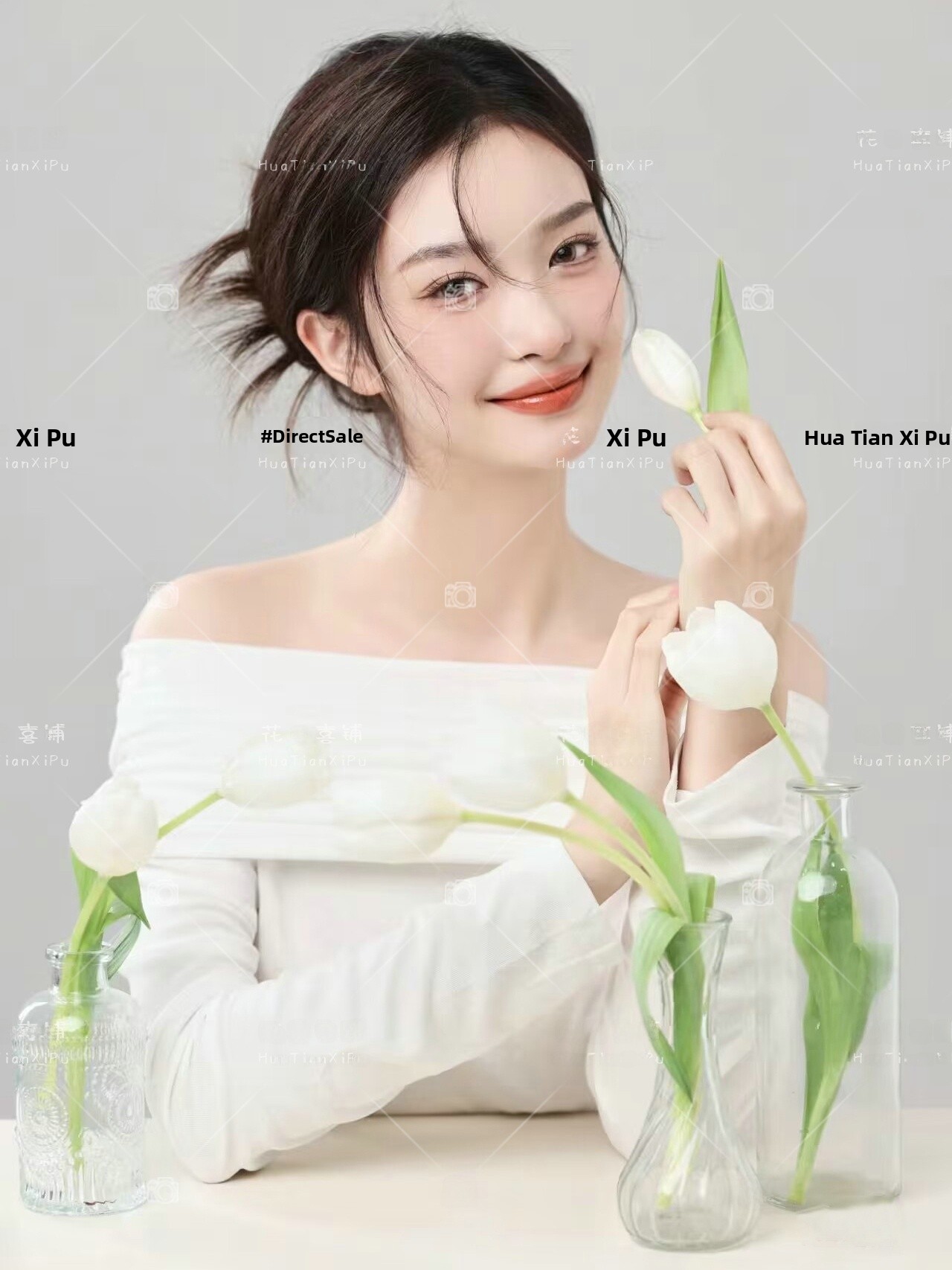 Photography Lighting For Studio - 新着スタジオテーマ韓国スタイルライトオキシジェンガールトップポートレートアート写真撮影服冬シーズンレディース...