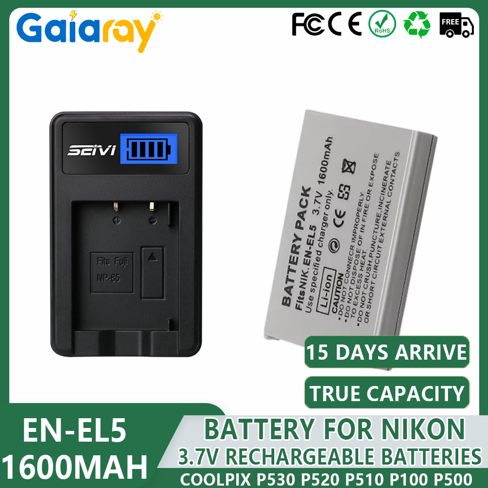 1-4 個の EN-EL5 ENEL5 バッテリー + LC - Nikon Camera D3500 のレビューと価格