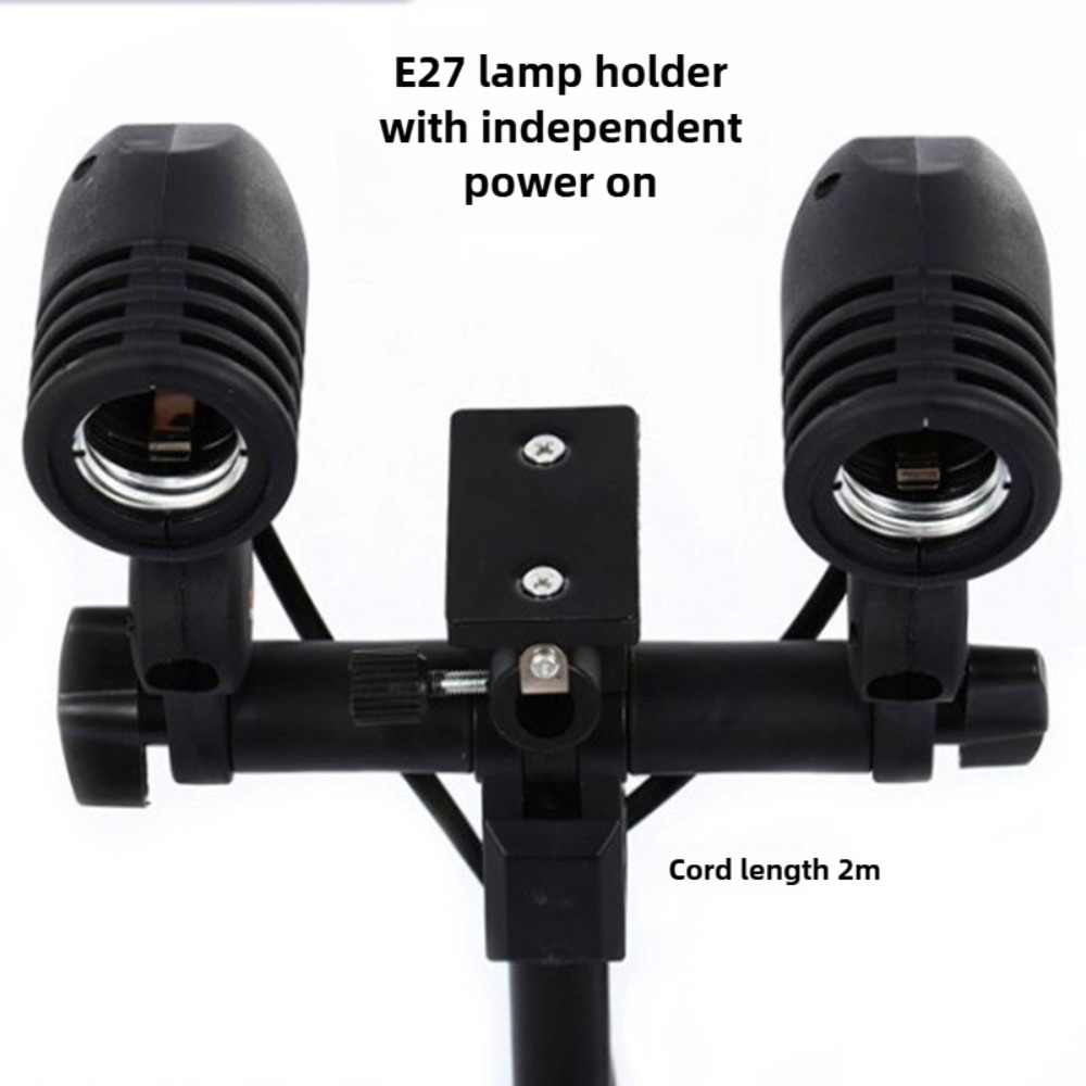 電球スタンド 2M、E27 ACソケット付き傘型ランプホルダ - Photography Lighting For Studio のレビューと価格