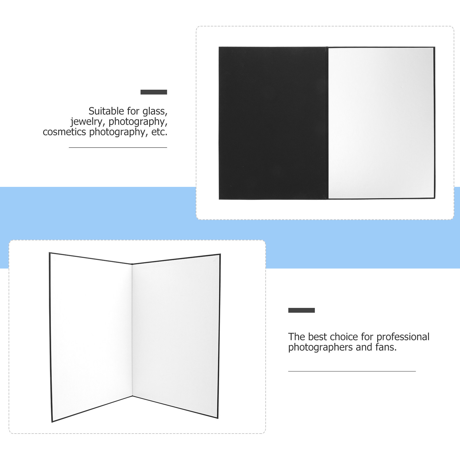 A4折りたたみ式写真用反射板、静物写真、製品写真、ジュエリー - Photography Lighting For Studio のレビューと価格