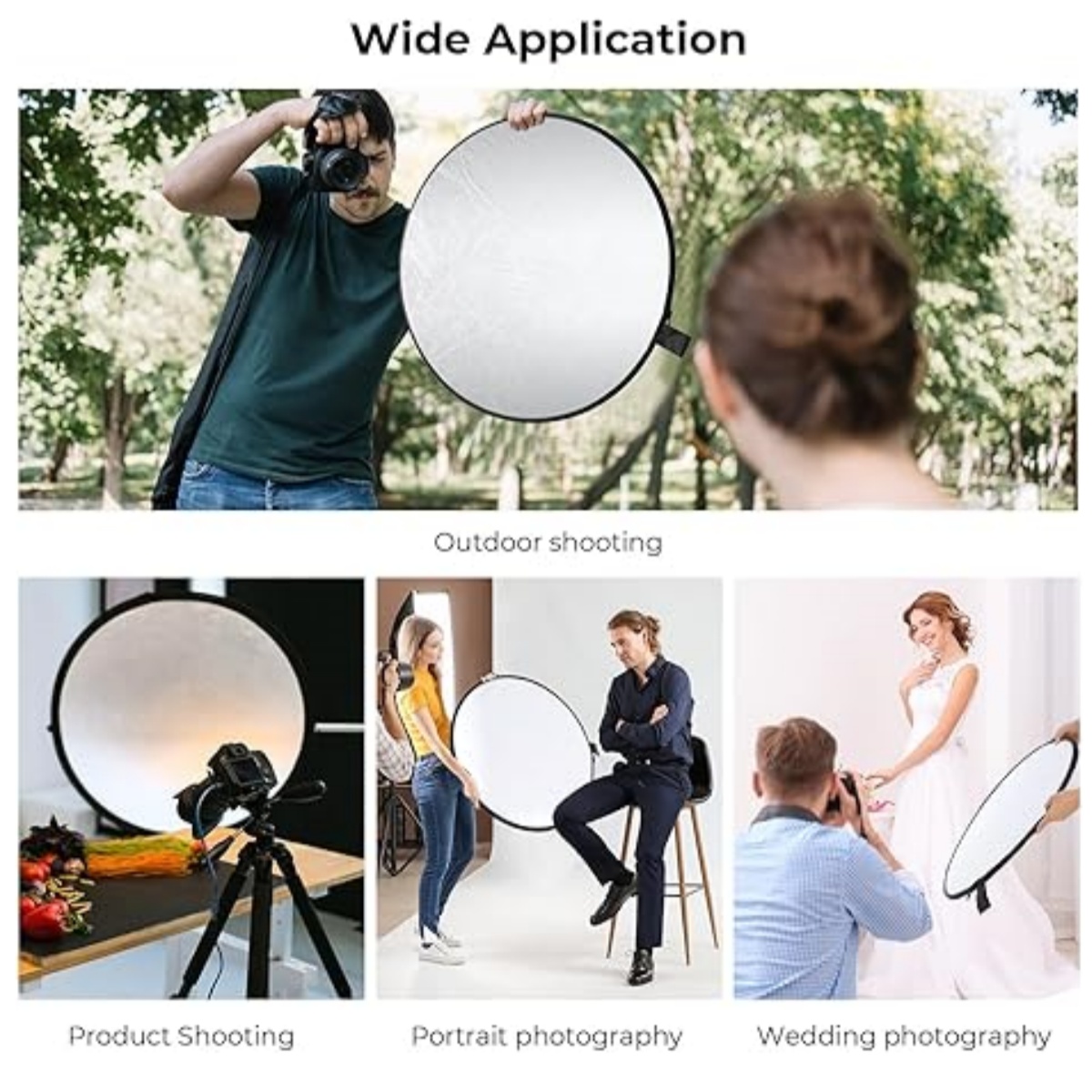 Huanyingbjb-ポータブル写真リフレクター,丸い折り - Photography Lighting For Studio のレビューと価格