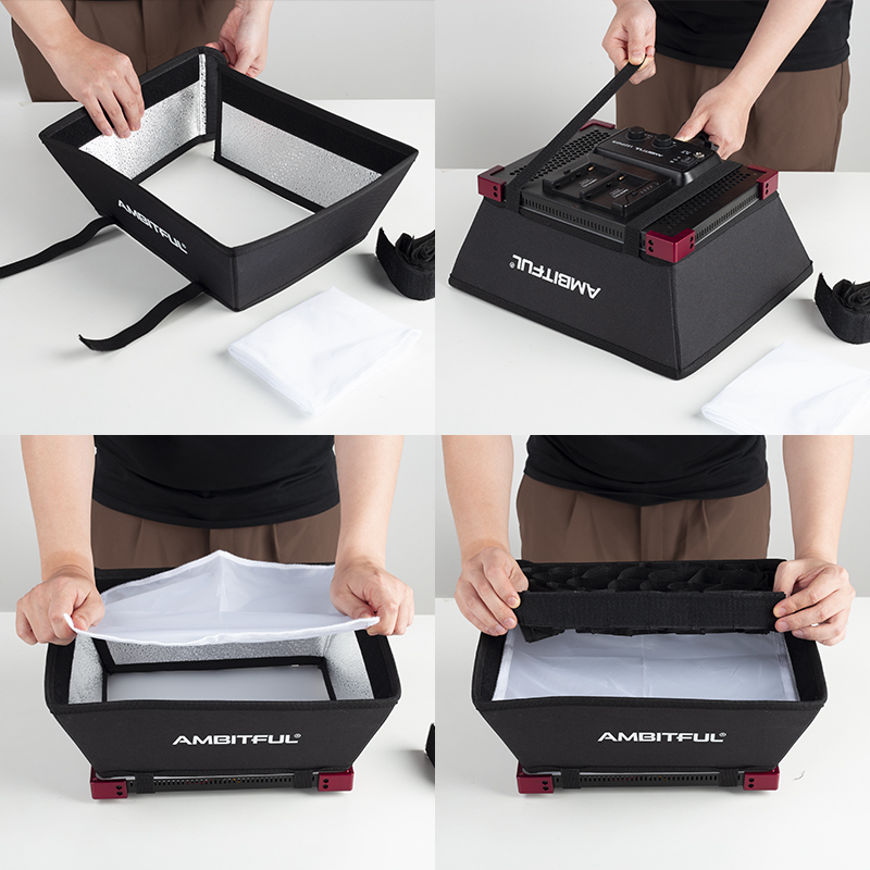 AMBITFUL LEDP60C 専用ソフトボックス フラッ - Photography Lighting Brand のレビューと価格