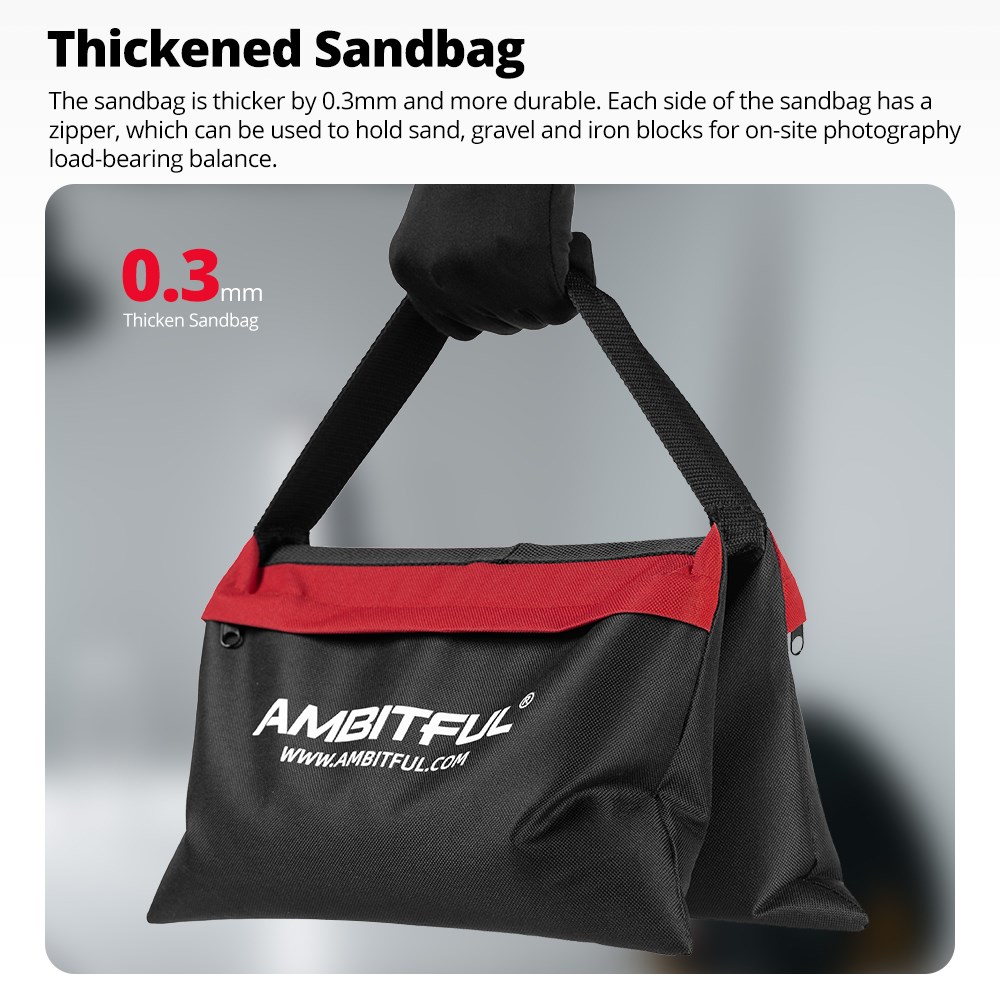 Ambitful 44x33cm 耐荷重サンドバッグ 写真ス - Light Stand Sandbag のレビューと価格