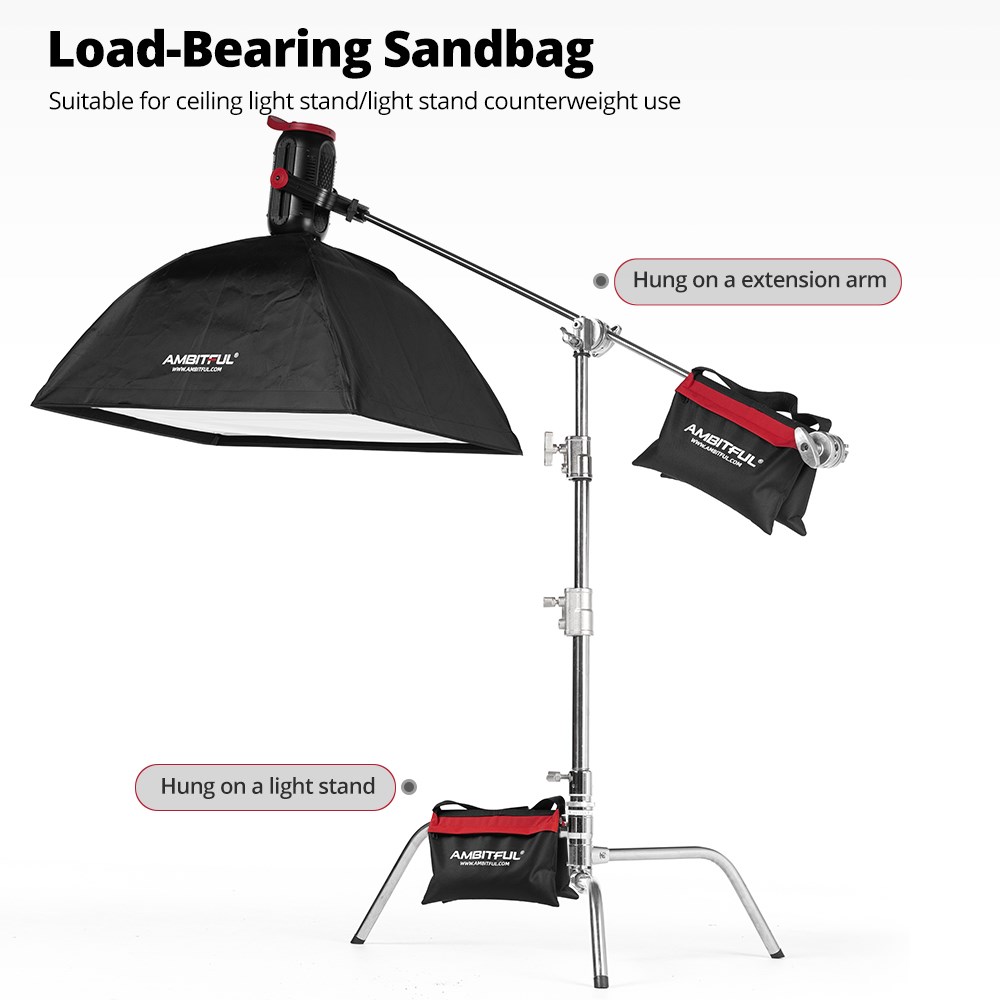 Ambitful 44x33cm 耐荷重サンドバッグ 写真ス - Light Stand Sandbag のレビューと価格