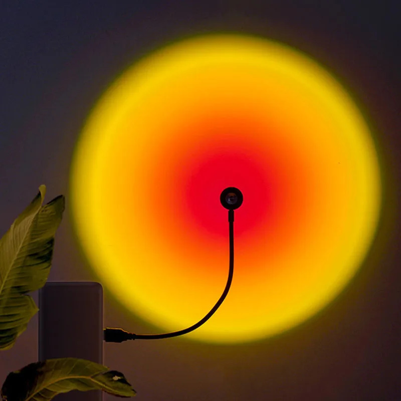 1-4 個のサンセットランプ LED レインボーネオンナイト - Photography Lighting Home のレビューと価格