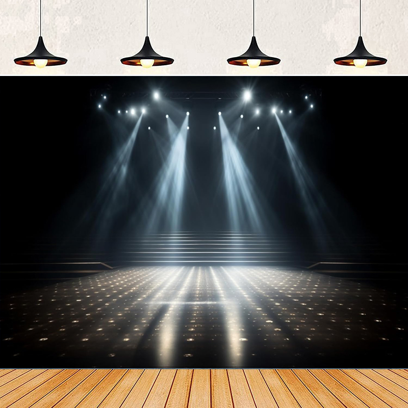 写真撮影用背景幕 ネイビーブルー スポットライト ダンスフロ - Photography Lighting Home のレビューと価格