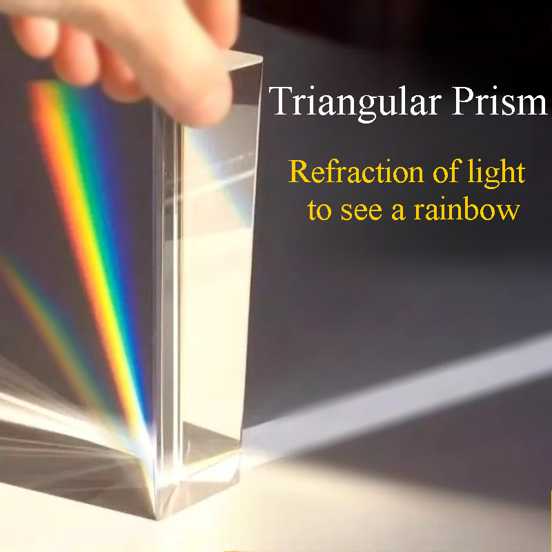 1PC レインボー三角プリズム K9 クリスタル光学ガラス光 - Photography Lighting Triangle のレビューと価格