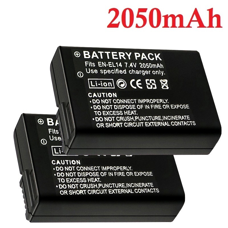 2050mah EN-EL14a EL14 カメラバッテリー - Nikon Camera D3500 のレビューと価格