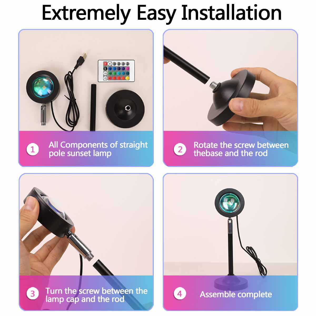 サンセットプロジェクションライトリモコン付き16色アンビエン - Photography Lighting Setup のレビューと価格