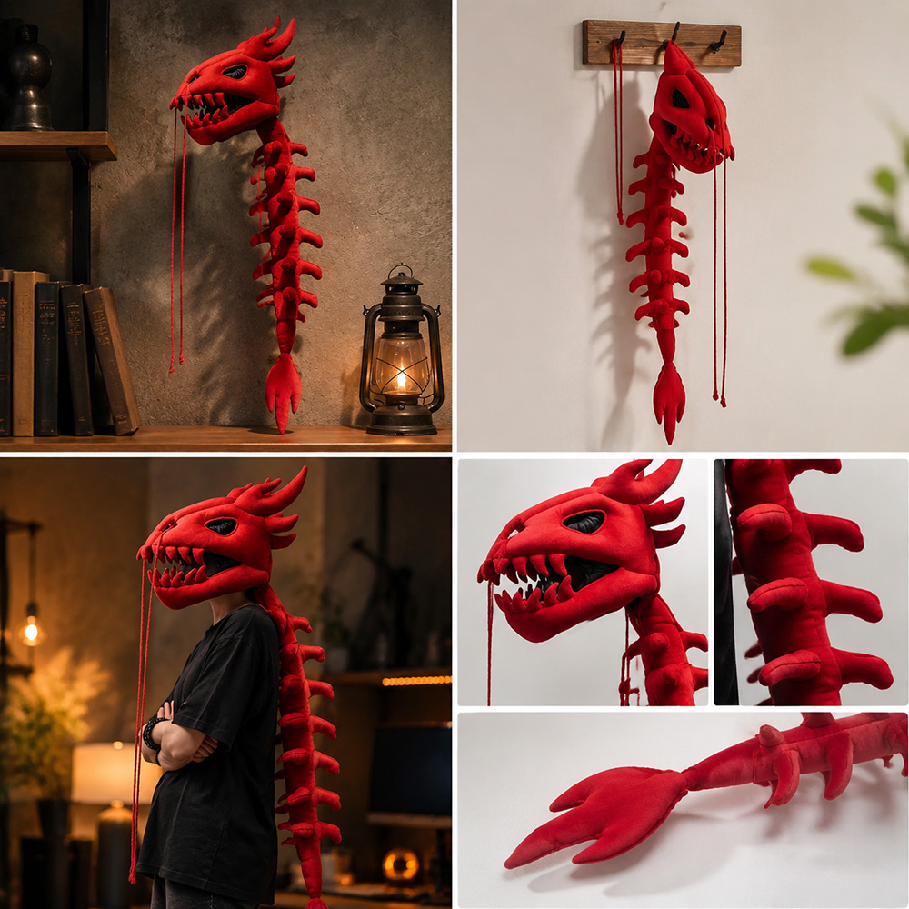 ドラゴンスカルスパインプラッシュフード ロング恐竜スケルトン - Photography Lighting Home のレビューと価格