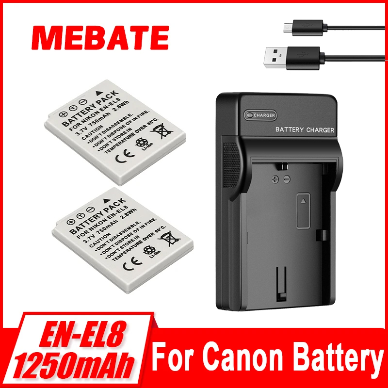 EL8 ENEL8 750mah カメラバッテリー EN-E - Nikon Camera D3500 のレビューと価格